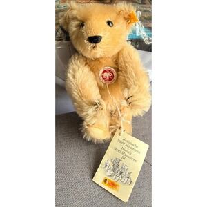 Vtg Steiff Wool/Cotton Cream/Blond Mini 6" Teddy Bear 029097 w/Original Tags